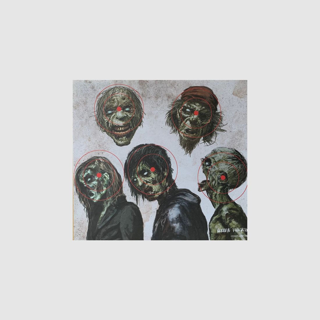 ZIELSCHEIBE SPAßSCHEIBE "ZOMBIE" 4-ER PACK