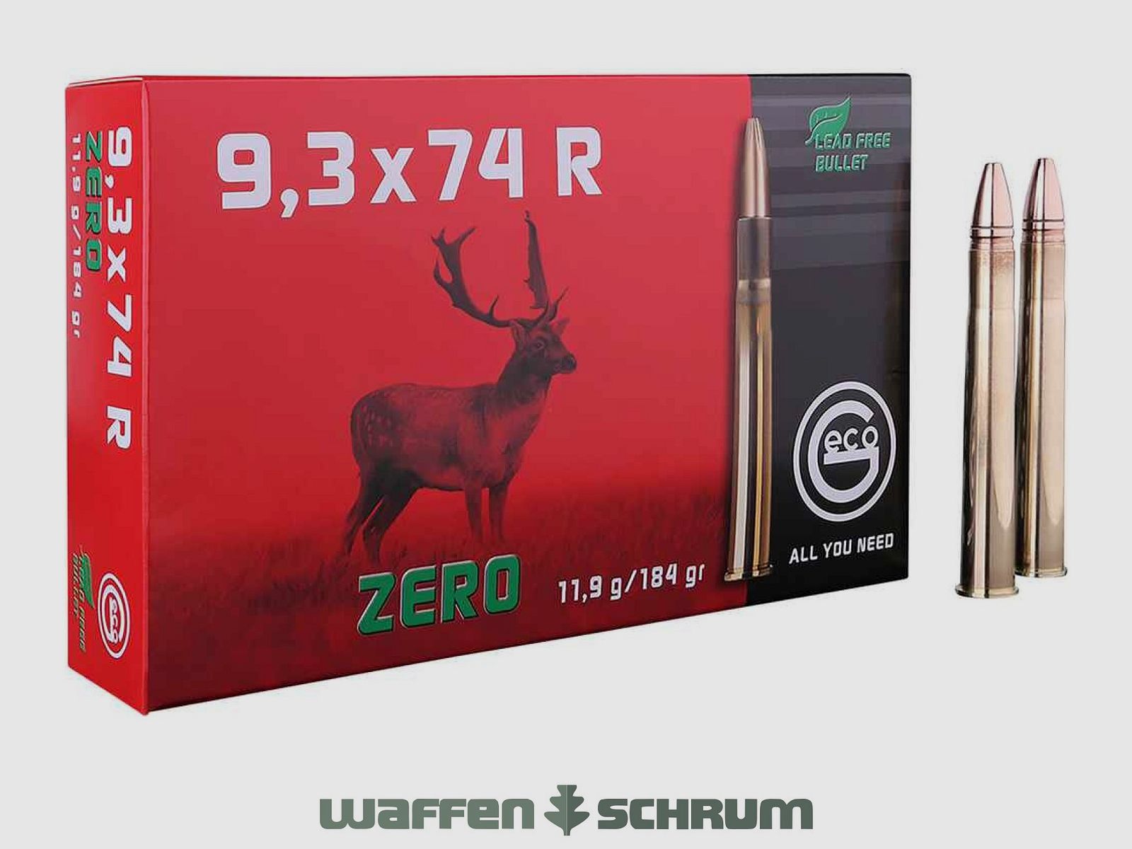 Geco Zero 11,9g - 184gr 9,3x74R
