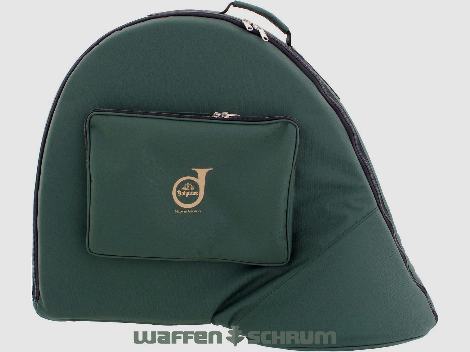 Dotzauer Parforcehorn-Tasche Schaumstoff mit Außentasche Rucksackriemen