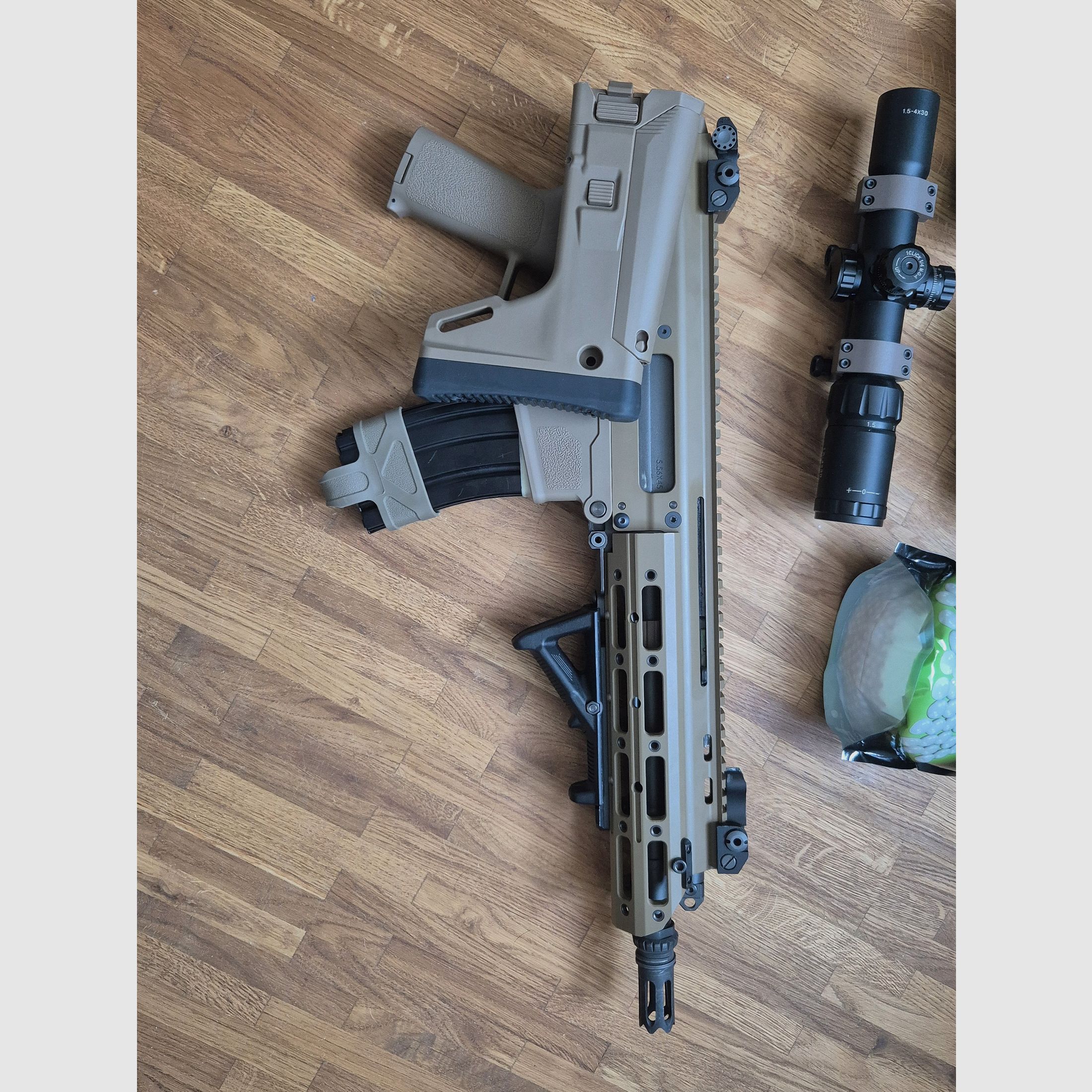 WE MSK Masada Open Bolt GBB in Tan