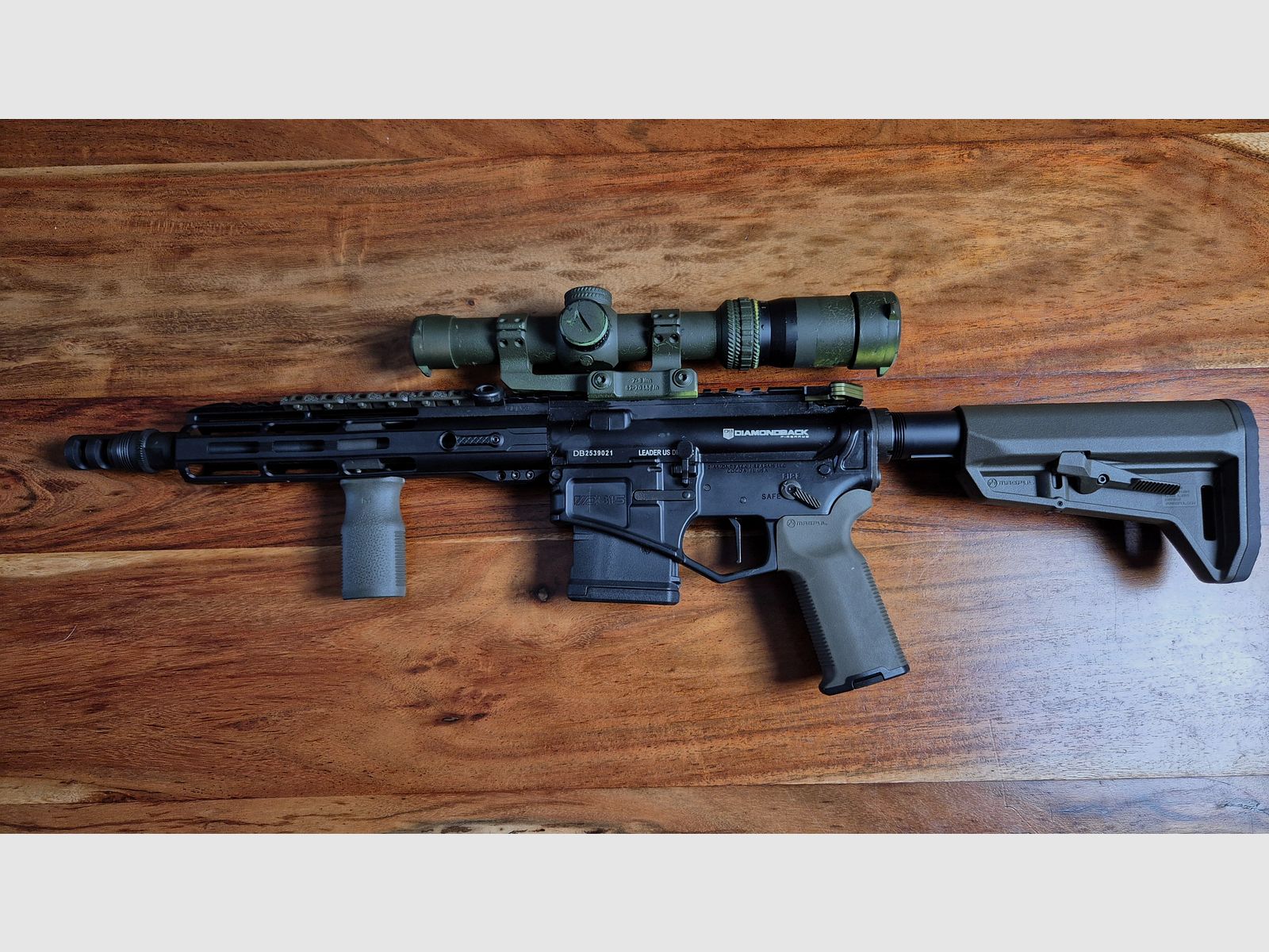 AR15 Diamondback DB15 300 AAC Blackout 10" Magpul OD green Tuningwaffe
