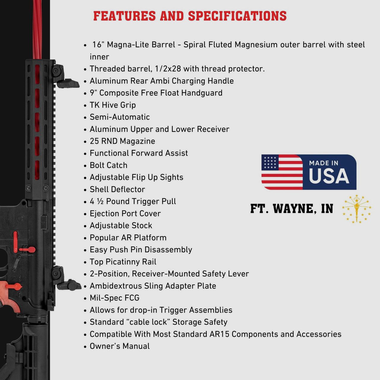 Karabin Tippmann M4-22 Redline 16" 22lr, zdjęcie 8 z 8