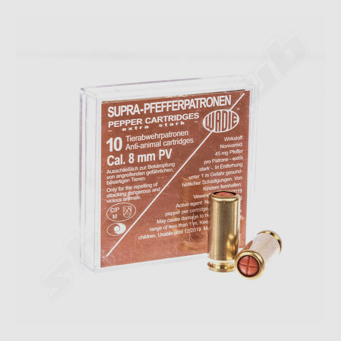 Wadie Supra cartuchos de pimienta fuertes / cal. 8 mm P.V. / 45 mg