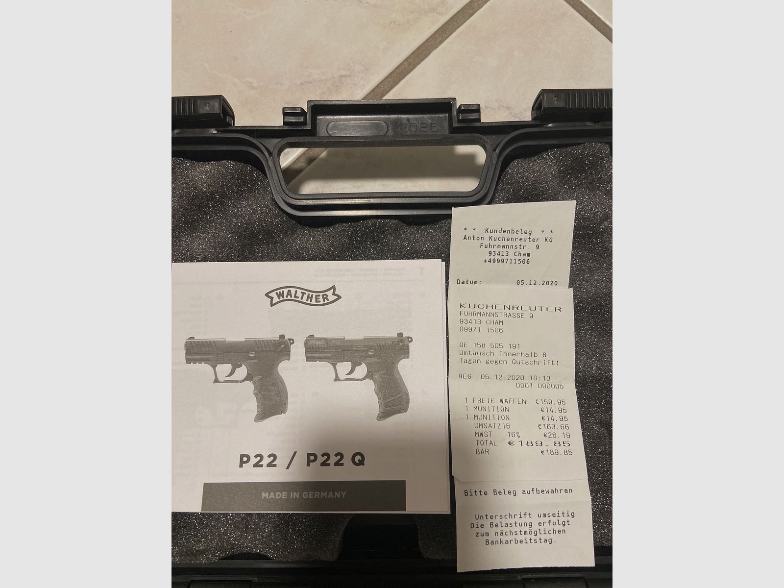 Walther P22 9mm P.A.K Schreckschusspistole