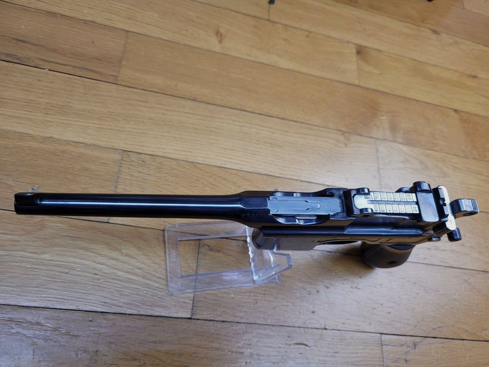 Bellissimo pistola C96 Mauser – Arma leggendaria – Fabbricazione Mauser Oberndorf A/M di fine 1915 – 100% numerata corrispondente – 7,63 Mauser – TBE++, immagine 1 di 23