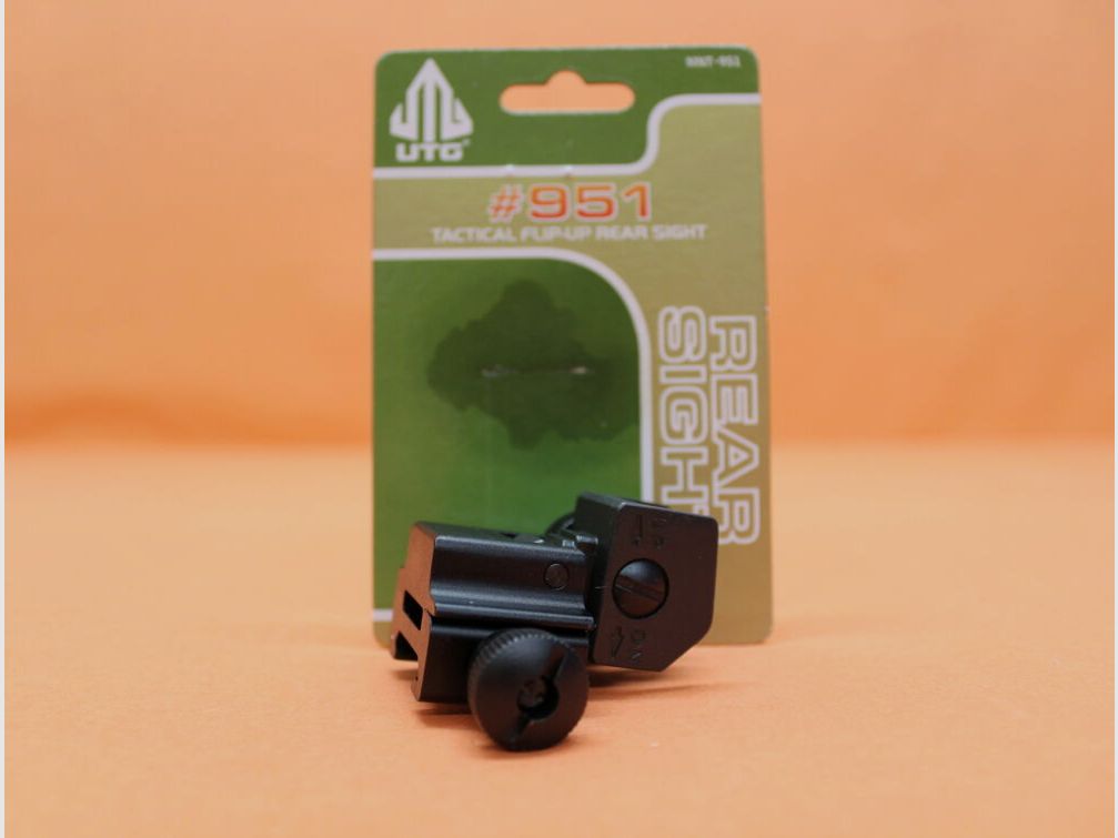 UTG - Leapers Flip-Up Rear Sight UTG Model 4/15 (MNT-951) Mirino a diottra pieghevole per profilo Picatinny