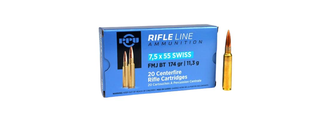Prvi Partizan PPU 7,5 x 55 Swiss FMJ 174 grs 20 Schuss