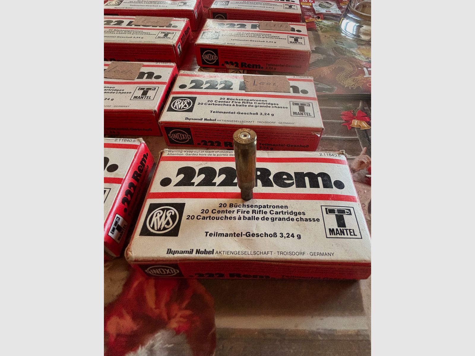 149 Abgeschlagene leere Hülsen RWS .222