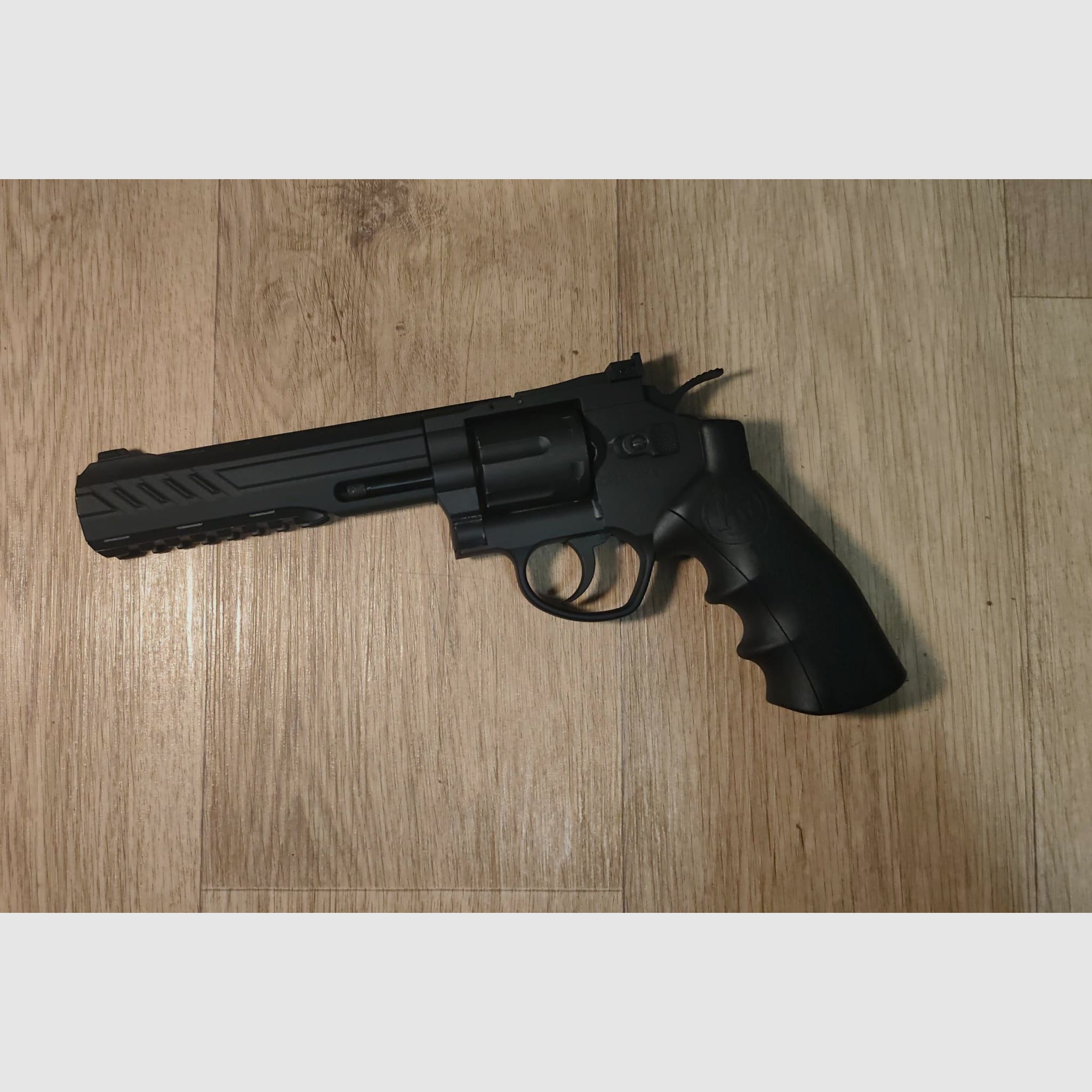 KLI Titan revolver de 6 pouces en métal plein CO2 6mm BB noir