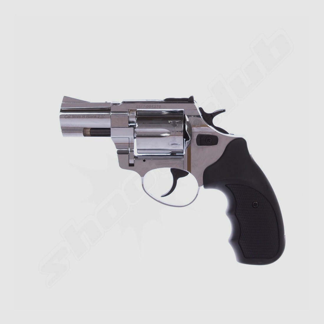 Zoraki R1 revólver de fogueo cromado de 2,5 pulgadas 9mm