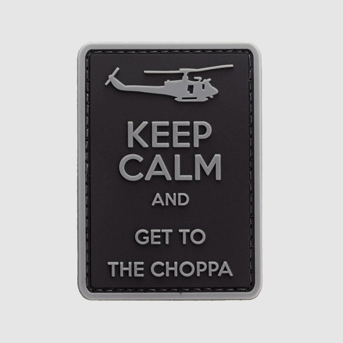 Keep Calm Choppa PVC Patch Schwarz