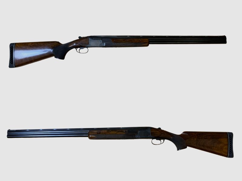 Luxus Bockdoppelflinte Browning 25 Kal. 12/70
