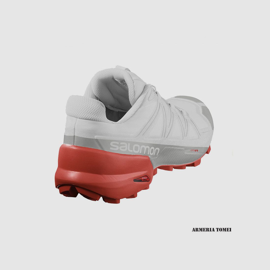 SALOMON – HEREN – SPEEDCROSS 5 White / Cherry Tomato, afbeelding 2 van 3