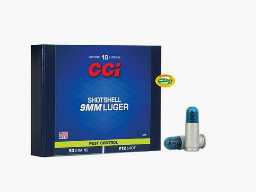 CCI Patronen für Bleischrot Kal. 9 mm LUGER