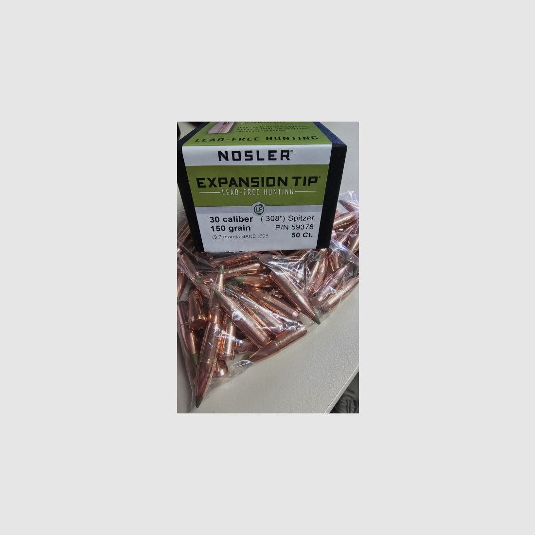 50St. Nosler Geschosse .308 - 150gr. E-Tip ( Bleifrei )