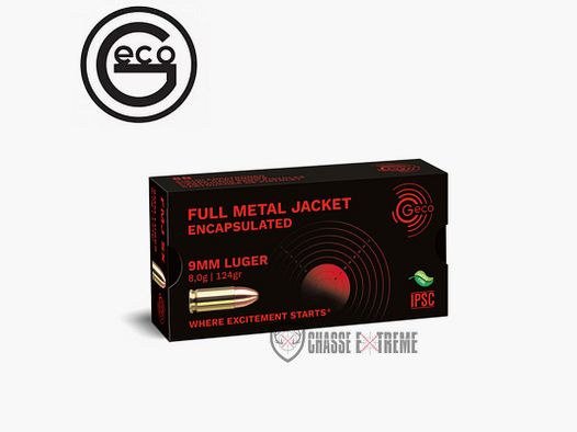 50 nabojów GECO kal 9mm LUGER 124gr FMJ SINTOX
