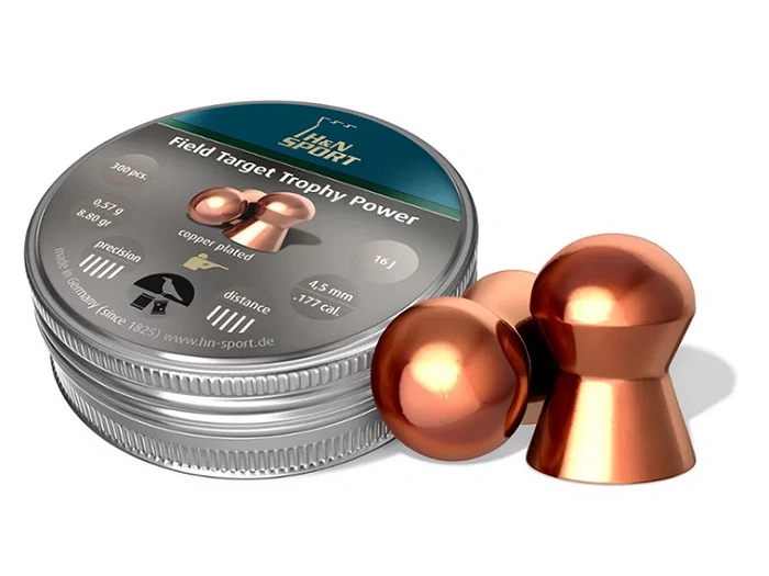 4.5 mm Diabolo pellets H&N FTT Power 300 pcs. round nose (92664500003HN), image 1 of 2