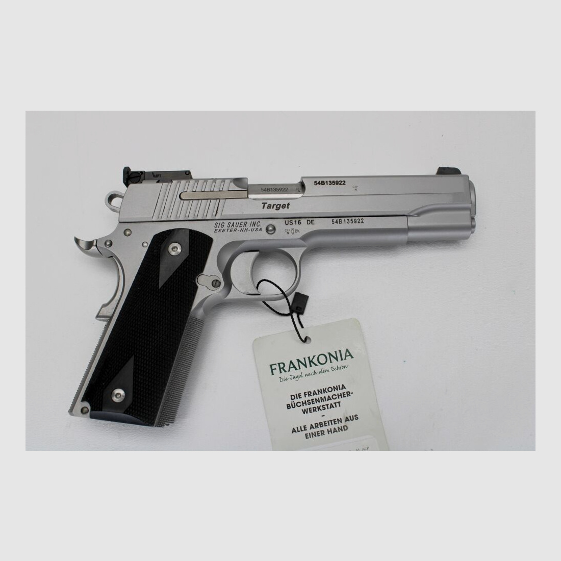 Pistole SigSauer 1911 Stainless Target 45ACP inkl Koffer #:15475 Pfandversteigerung 17.7.25