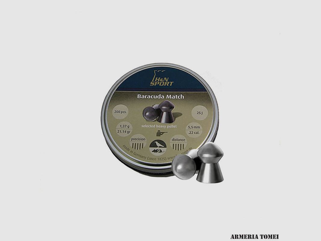H & N – BARACUDA MATCH 5,5MM/.22 KAL 21,14GR VERPACKUNG 200 ST., Bild 1 von 2
