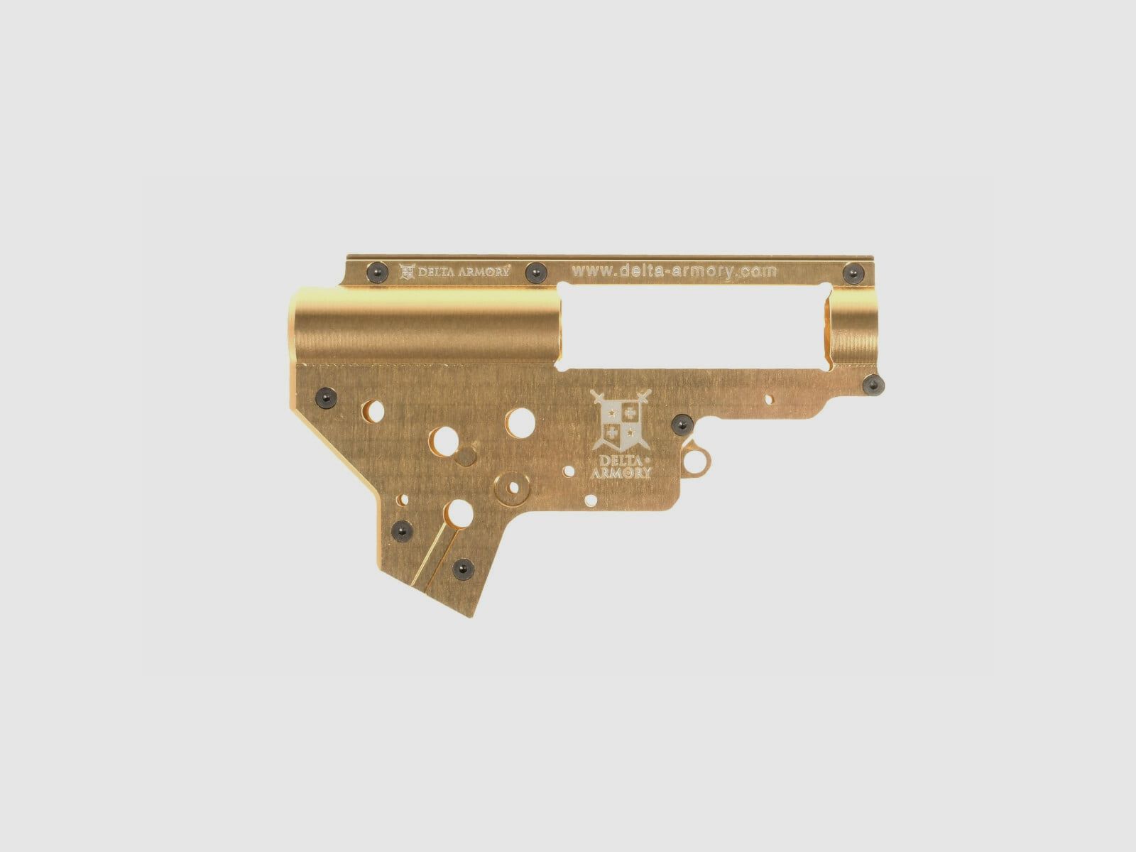Airsoft Gearbox Shell - QSC V2 (8mm) Delta Armory Gold, image 1 sur 7