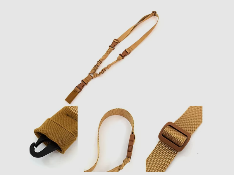 Sangle tactique, sangle de transport Bungee, sangle à 1 point, sangle à point unique avec mousqueton en métal, image 4 sur 5