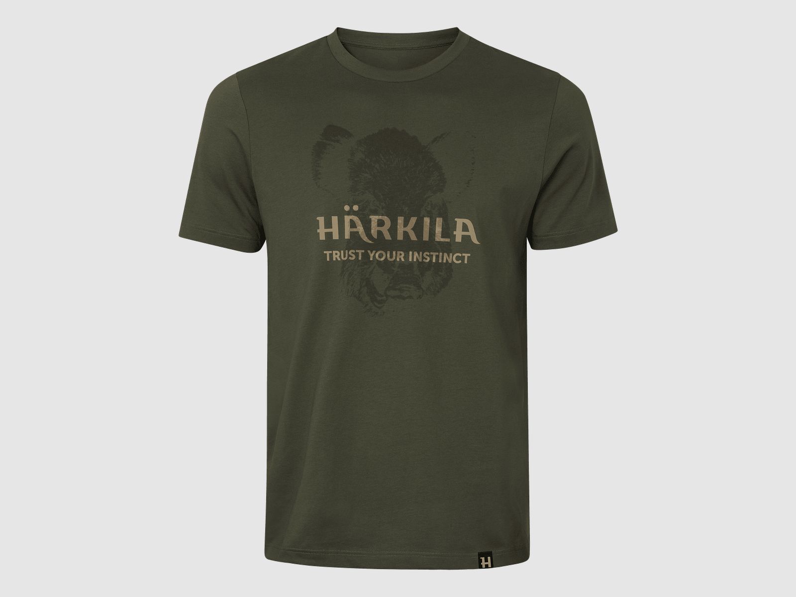 Härkila Wildboar S/S T-shirt with wild boar logo Men Forest Night XXL