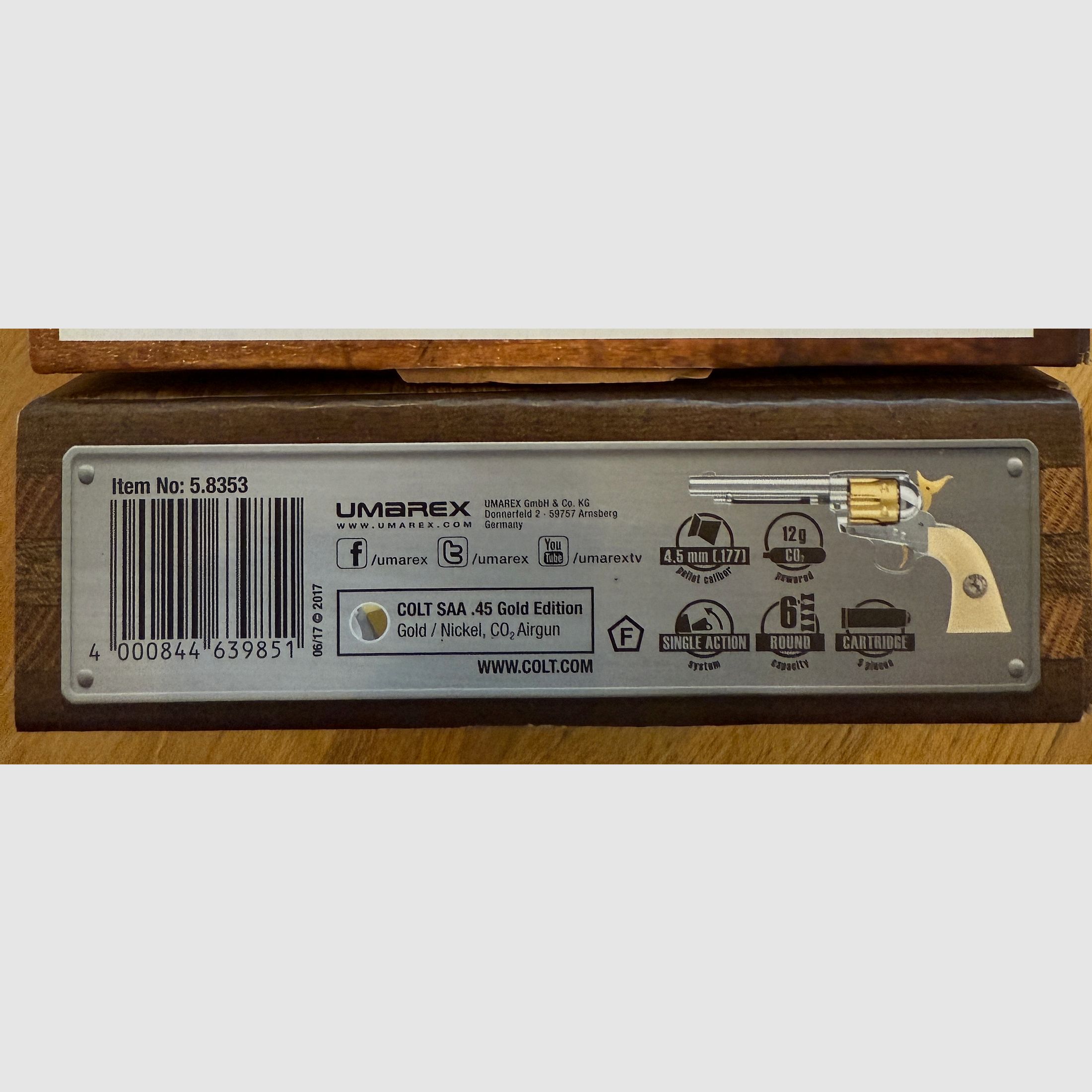 UMAREX CO2 Colt SAA.45 Gold Edition 4,5mm Pellet