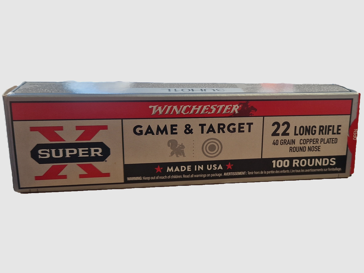 WINCHESTER 22LR SUPER-X 40gr Patronen – 100er Box