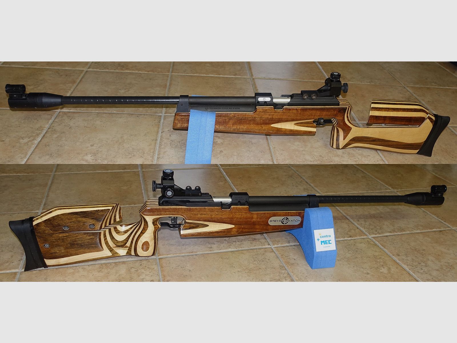 Steyr match rifle LG 91 + cartridge + filling adapter