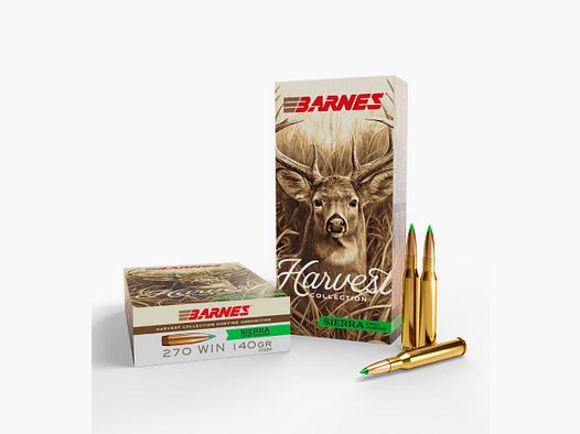 Barnes Harvest Collection .270 Win. 9,1 g / 140 gr Sierra Tipped GameKing Jagdmunition – 20 Stück #32399