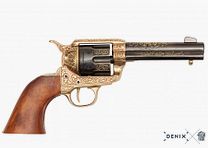 45er Peacemaker Colt, messingfarben Cowboy