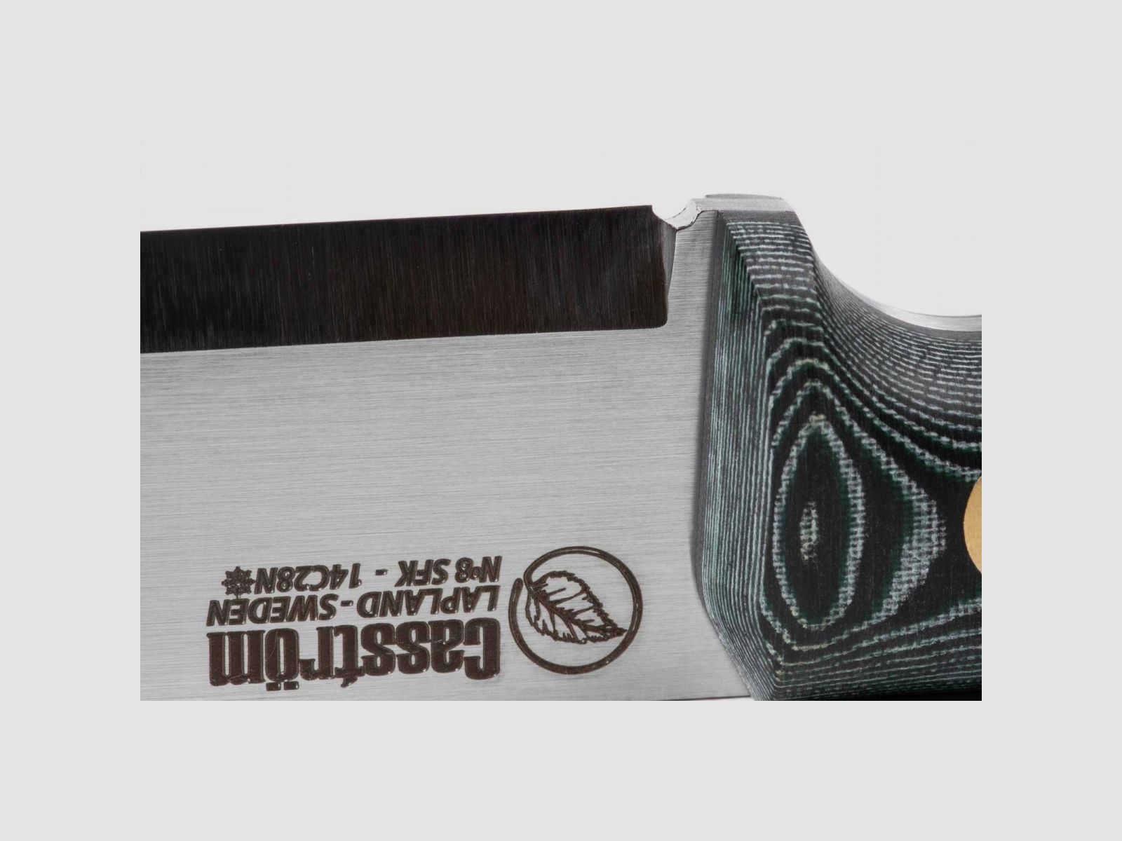 Nóż Stały Casstrom No.8 SFK 14C28N Zielona Micarta Bushcraft, zdjęcie 5 z 12