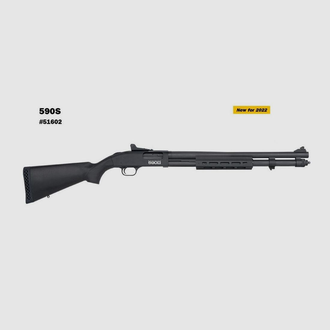 Mossberg 590S M-Lok Zwart 20" (20 inch) Ghostring 12/76