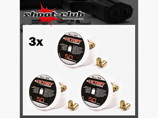 Victory Victory cartouches à blanc pour revolvers 9mm R.K. 150 coups