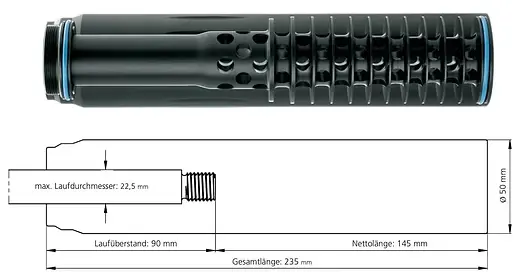 Recknagel ERA Silencer SOB1 M16x1/.224