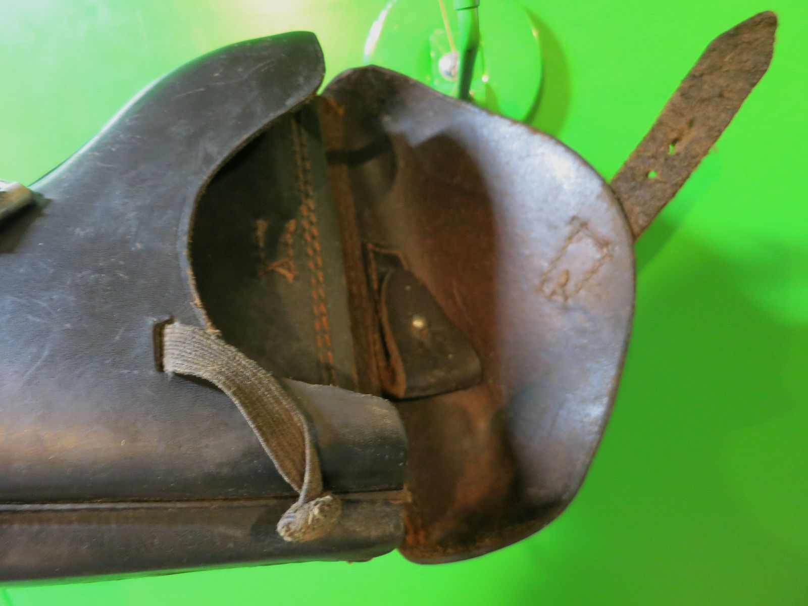 Belt holster pistol Mauser/DWM/Erfurt P08 original, leather, Wehrmacht