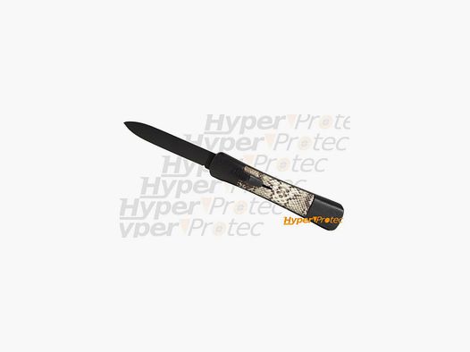 Coltello automatico a espulsione nero Serpente chiaro