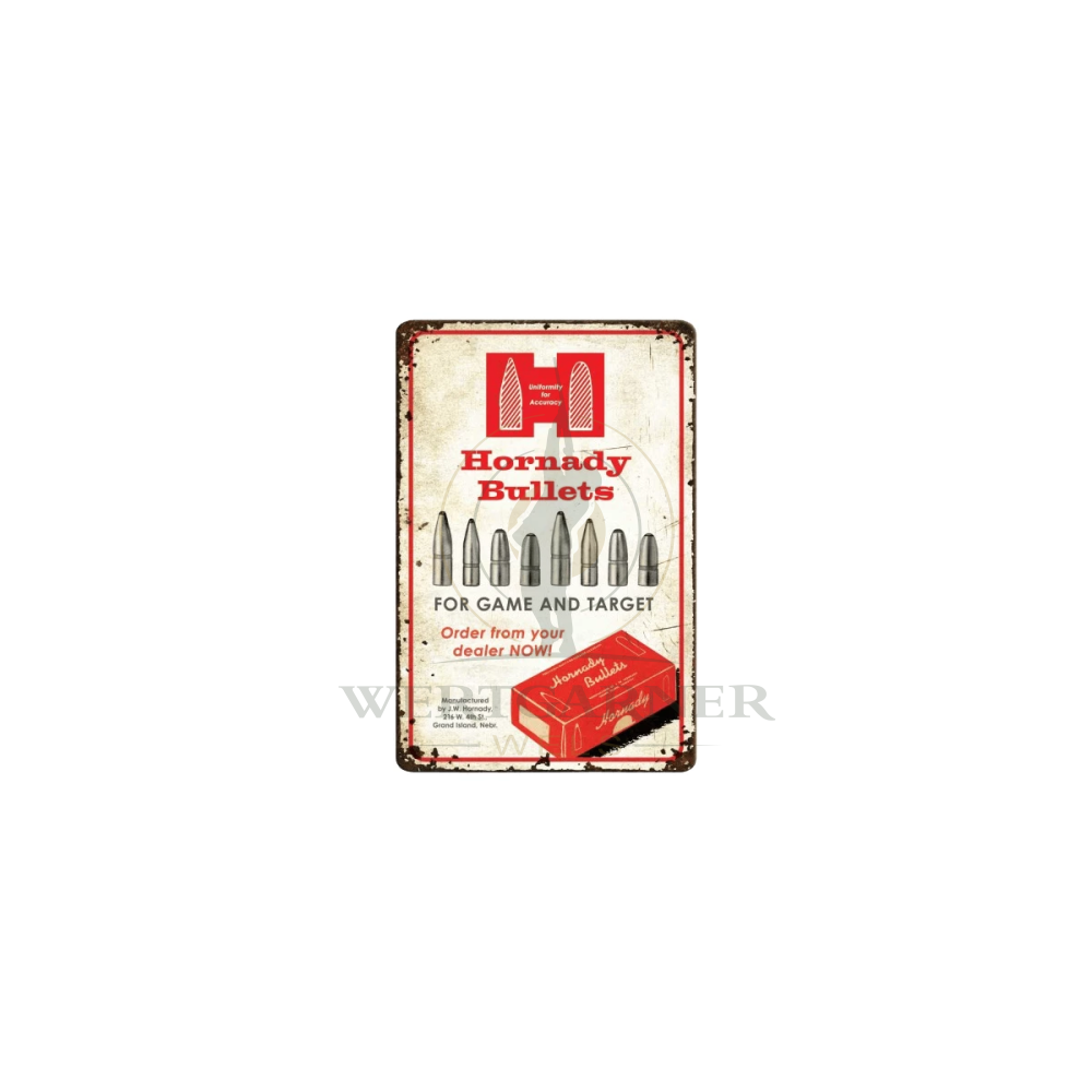 Hornady Cartel de Metal "Balas"