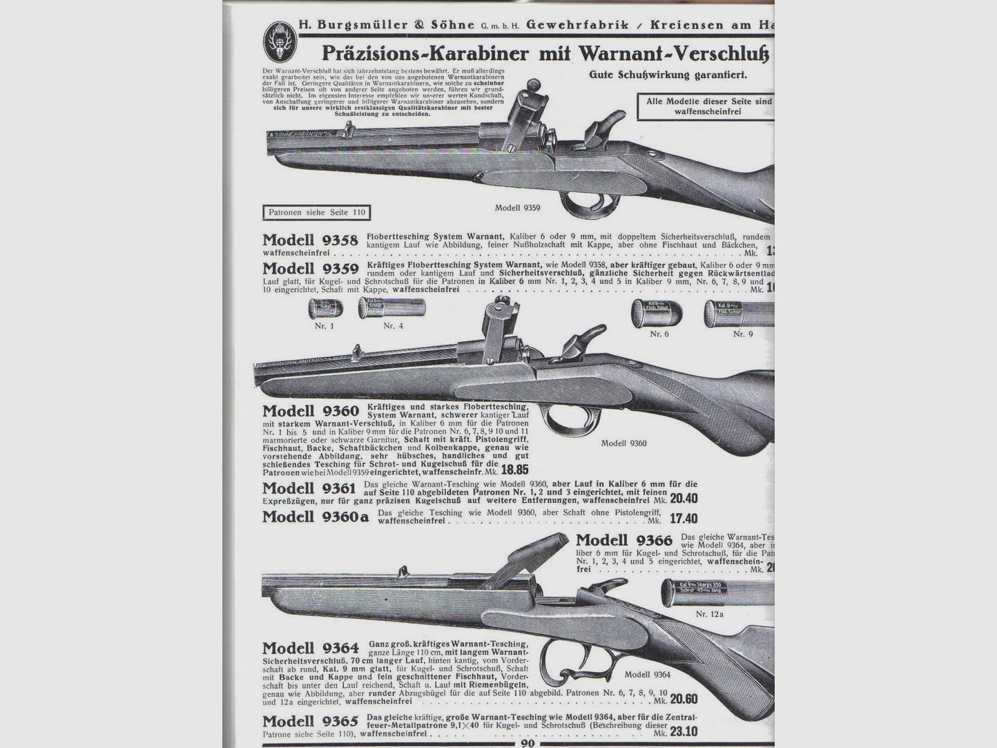 9mm Flobert Tesching Flinte Warnant - Système Luxe "Zimmerstutzen" Salon, - Arme de collection (similaire à Ferlach) Antique, lutte antiparasitaire