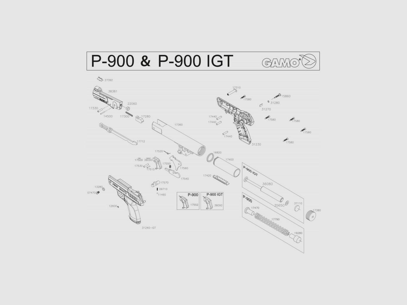 Gamo Montageschraube Gehäuse P800 - P900