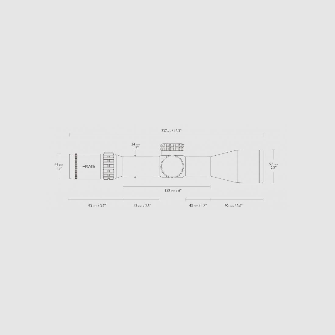 HAWKE FRONTIER 34 FFP 3-18X50 MIL PRO EXT 34MM, immagine 5 di 5