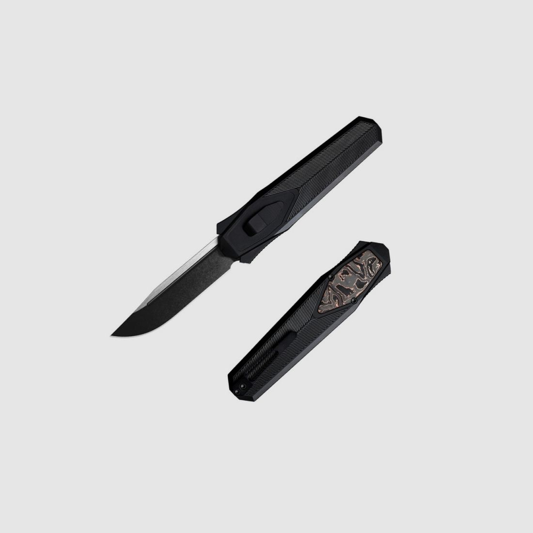 Messer Remette mit Gravität OTF Swordfish anodisiert schwarz, Bild 1 von 4