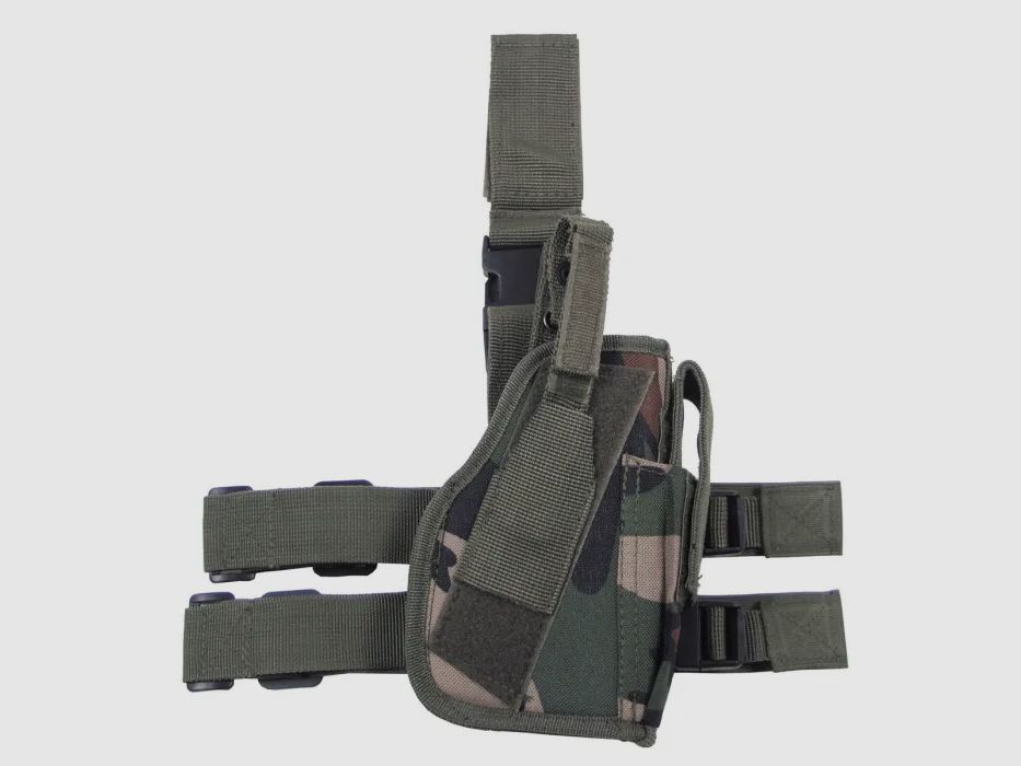 Pistol thigh holster for handgun - right-handed - US Woodland