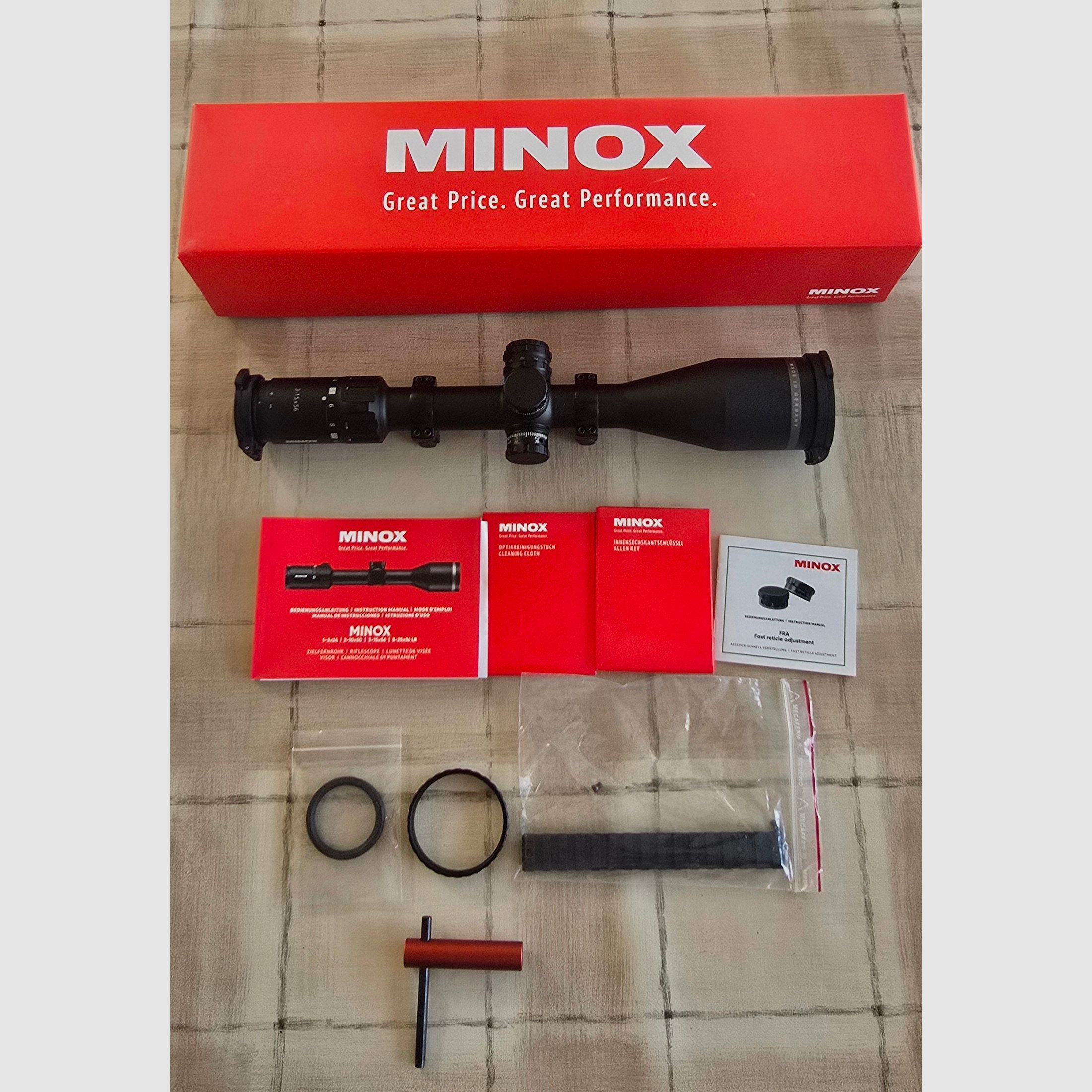 MINOX Allrounder 3-15×56 FRA inkl. Picatinny und Ringe