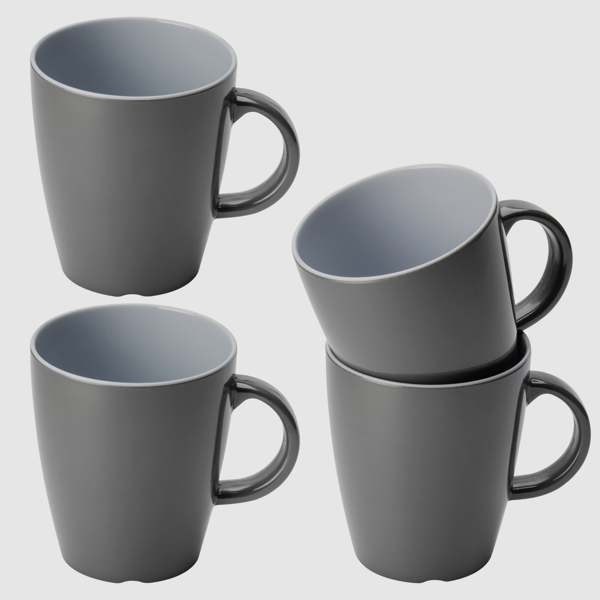 Bicchiere con manico Vivid Line, grigio chiaro, immagine 2 di 9