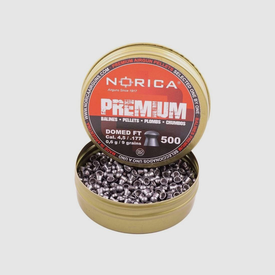 Norica Diabolo Domed Premium Line 4,5 mm / 0,60 g / 500 pcs, image 1 sur 3