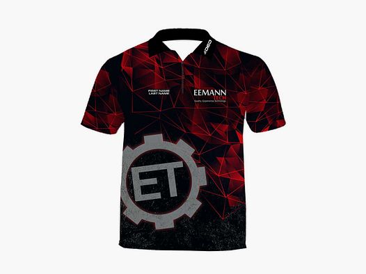 Eemann Tech T-shirt casual – CZERWONY, rozmiar: 7XL, Nazwa personalizowana: Brak nazwy, Typ odzieży: Regular (Mężczyźni)