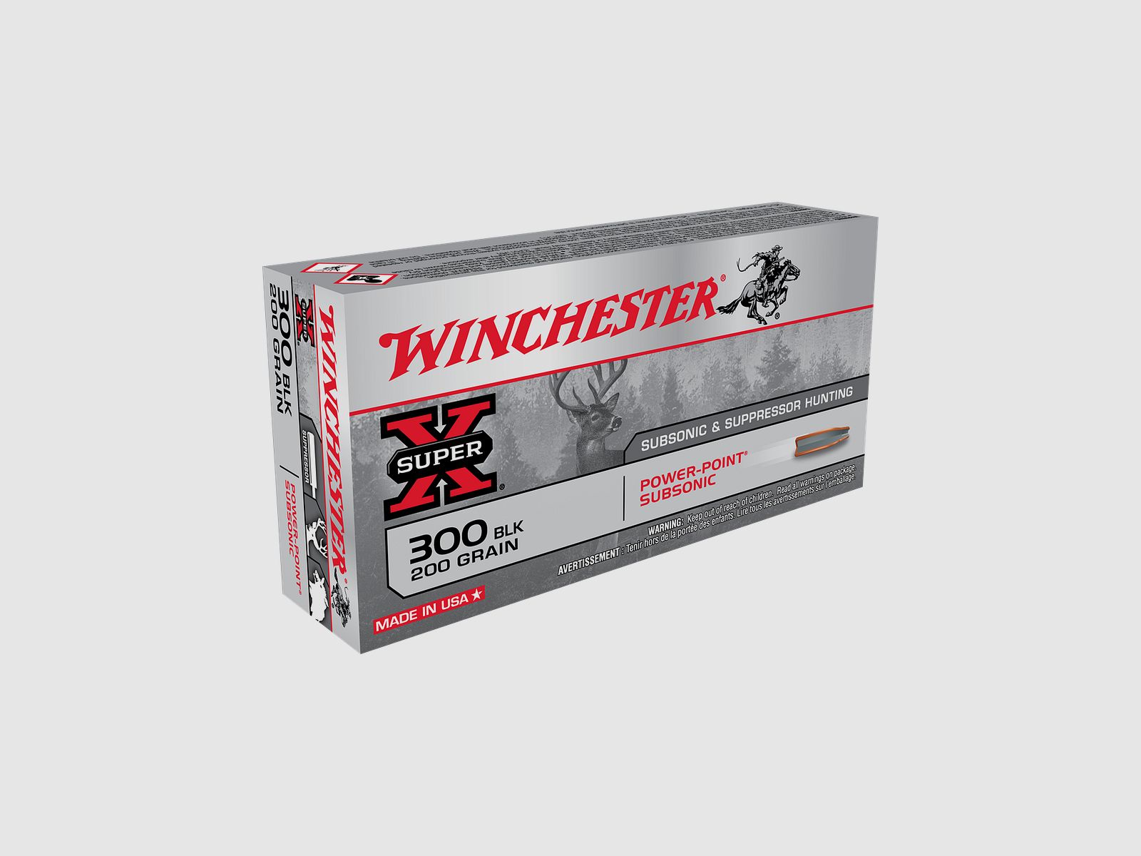 WINCHESTER 300 BLACKOUT 200 GRS / 12,9 G HP SUBSONIC 20 STK, Bild 1 von 6