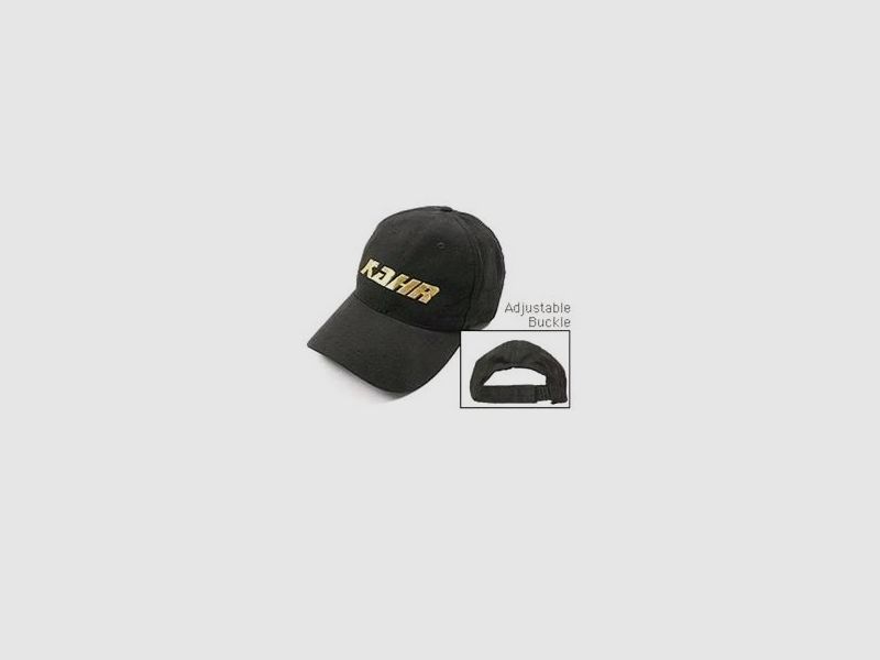 Kappe schwarz Logo goldfarben Original Kahr
