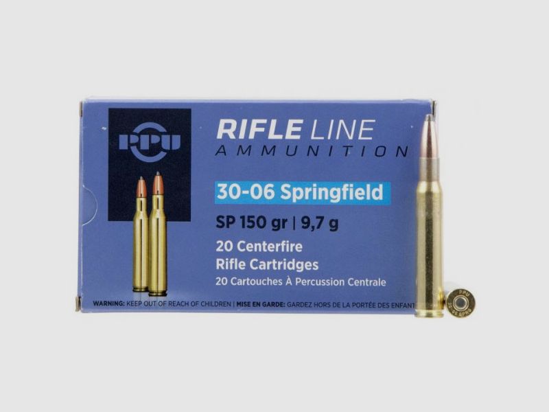 PPU 30-06SPR. 150 GRS - SP - 20 ROUNDS